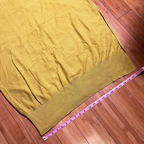 FREE PEOPLE Dana Maxi Luxe Polo Cashmere Sweater Dress Gold Size L. - Picture 11 of 16